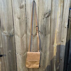 American Leather Co. Women's Tan Leather Crossbody Bag Adjustable Strap
